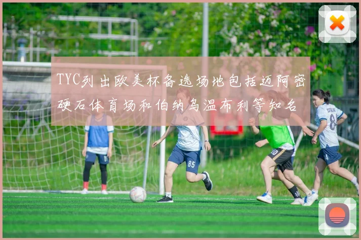 TYC列出欧美杯备选场地包括迈阿密硬石体育场和伯纳乌温布利等知名场馆